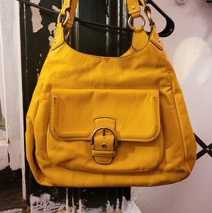 Gorgeous Coach leather sunshine yellow handbag